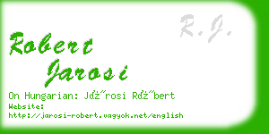 robert jarosi business card